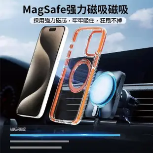 【HongXin】iPhone 15 Pro Max 6.7吋 360度旋轉磁吸支架防摔手機殼