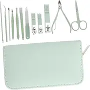 WOONEKY 1set Portable Nail Care Kit Manicure Set Matcha Professional Grooming Tools for Home Travel Compact Pedicure Supplies for Fingernails and Toenails