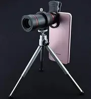 Metal Telephoto Telescope, Mobile Phone Lens Universal 18X Telephoto Telescope Head HD Photography External LensCamera