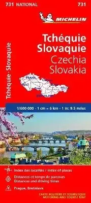 Czech Republic, Slovak Republic - Michelin National Map 731 - 9782067171794