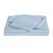 Kensington 1200 Thread Count 100% Egyptian Cotton Sheet Set Stripe Hotel Grade - King - Chambray