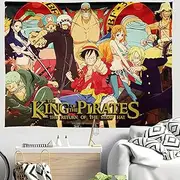 CNEISEJK Anime Piece Birthday Party Supplies Backdrop, Cosplay Luffy Zoro Banner Party Decorations Living Room Tapestry for Bedroom Photography Background (TA-Hzw 2403)