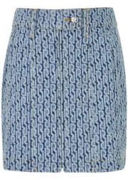 Rabanne Logo-print Denim Mini Skirt - Blue - 36 (UK8 / S) 36 (UK8 / S)