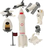 PHENOFICE 1 Set Aerospace Toys Stem Aerospace Building Kit City Space Shuttle Toys Children Toys Space Toy Kit Space Exploration Toys Childrens Toys Astronaut Figures Toys Plastic