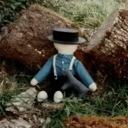 Amish Boy and Puppy Sewing Pattern Primitive Folk Art Vintage Doll Pattern
