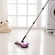Spin Hand Push Sweeper Broom Household Floor Cleaning Mop Without Electricity (Color : White)