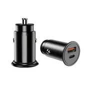 38W: Power Up Anywhere with Dual-Port Fast Car Charger Featuring USB-A & USB-C