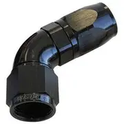 Aeroflow 550 Series Cutter Style Swivel 60° Stepped Hose End -10AN to -12 Hose, AF558-12-10BLK