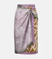 [Dries Van Noten] Dries Van Noten Scarfy printed wrap skirt One Size multicoloured