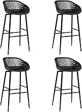 Bar Chairs 4 pcs Black Bar Chair