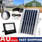 LED Solar Street Light Sensor Outdoor Garden Remote Security Dual Flood Lights