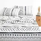 - Aztec Bed Sheets, 100% Cotton, 4-Piece Sheet Set, Geometric Western Modern Pat