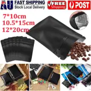 UP 500X Mylar Bag Black Aluminum Mylar Foil Pouch Self Sealing Storage Package