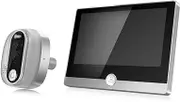 Wireless Smart Video Doorbell System,4.3" Display Smart Video Doorbell 200W /1080P HD Pixel Indoor Wireless Monitor, 16.3x11.5x7cm