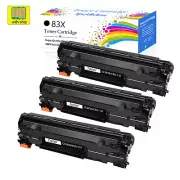 3PK CF283X 83X Toner Cartridge for HP LaserJet Pro M201dw M201n M202dw M225dn