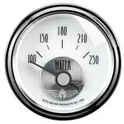 Autometer Prestige Pearl Water Temperature Gauge Electric - 100 - 250 F, 2 1/16 Inch, Short Sweep, AU2039