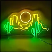 Sign Lamp Desert Cactus Neon Sign for Wall Decor Art Personalized LED Light Cute Birthday Wedding Party Signs Illuminated USB 40cm×25cm
