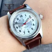 Tandorio 200M 36mm Dive Pilot Automatic Watch NH35A Leather Strap Fashion Unisex