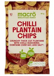 2 x Macro Chilli Plantain Chips Gluten Free 85g