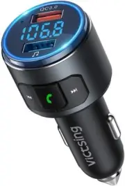 Bluetooth FM Transmitter Car Stereo Adapter LED Victsing Brand New