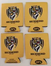 AFL Richmond Tigers Set of 4 Can Coolers Stubby Holders