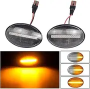 Car Dynamic LED Side Marker Light Indicator Repeater Lamp For Opel For Astra F Meriva A For Corsa C B For Combo C B Sintra For Tigra A Vita(Dynamic Crystal Type)