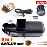 5.5/6.5/8mm Cigarette Maker Electric Rolling Tobacco Roller Injector Machine AU
