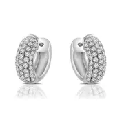 14k White Gold Real Diamond Earrings