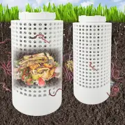 2 PCS Compost Bin Outdoor, Inground Worm Farm Compost Bin Kit for Raised Garden