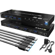 KVM401A 4K Ultra HDMI/USB3.0 KVM Switch 4 Port with Wired Remote Control os67