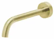 Phoenix VIVID SLIMLINE WALL BATH OUTLET 180mm Curved BRUSHED GOLD *Aust Brand