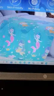 MERMAID-GLOW IN THE DARK - THROW BLANKET- NEW- 50" X 60"-SOFT