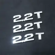 3x Silver 2.2T Chrome Metal Badge Sticker Emblem Decal Diesel Turbo Coupe Engine (for: Renault)
