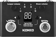 Multifunctional Drum & Looper Effect Pedal Tuner BT Page-Turner Phrase Loop Recording Drum Effect Compact Pedal Portable Musical Instrument Effect Pedal Digital Tuner Black One Size