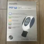 Microlife Peak Flow Respiratory Meter/Respiratory Meter NIB