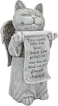Design Toscano Paw Prints on Our Hearts Memorial Cat Statue