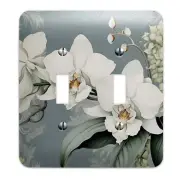 Delicate Orchids Light Switch Cover - Metal SwitchPlate, Multiple Sizes - #5278