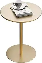 Round Side Table Pub Table Bar Height Table with Gold Leg and Base Small Side Dining Table End Table Coffee Table for Cocktail Home Bistro Office(48x62cm)