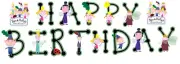 Ben and Holly Personalised Banner Bunting Flag. Party Supplies Lolly Bags Cake