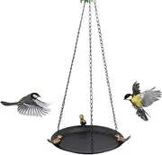 Bird Bath - Bird Baths for The Garden | Hanging Bird Bath Outdoor Birdbath Bowl | Water Bowl Tray Feeding Supplies Weather Resistant Metal Yard Art Garden Decor for Patio Balcony Decor Lawn Outside