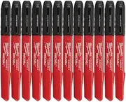 Milwaukee Inkzall Point Markers, Fine, Black (12 Pack, Black)