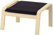 IKEA Poang Ottoman Birch Veneer Knisa Black 892.446.60