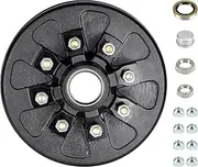 Youxmoto 8-Hole 6.5" Circle Trailer Hub Brake Drum, for 7000 Lbs Axle, Trailer Idler Hub Brake Drum Replacement for Dexter Rvs and Trailer