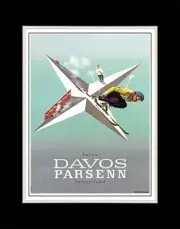 1946 Switzerland, Davos Parsenn - Matted for 11x14 Frame