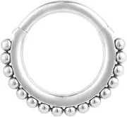 [NORO OLO] 16G Titanium Hypoallergenic Septum Helix Piercing Jewellery Earring Hoop, Cartilage Clicker Segment Ring