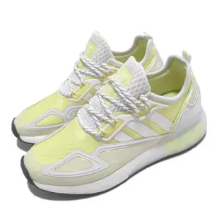 adidas 休閒鞋 ZX 2K BOOST 運動 女鞋 愛迪達 輕量 透氣 舒適 避震 穿搭 黃 白 GX2711 [ACS 跨運動]