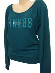 *VICTORIA'S SECRET PINK RAGLAN CREW NECK SWEATSHIRT PULL-OVER L
