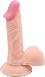 16.5 cm Realistic Silicone Toys Smooth Ultra-Soft Stick Dildo with Strong Suction Cup Flexible Sturdy Bendable Sex Toy for Hands-Free Play Toys for Women Fake Penis,Hautfarbe