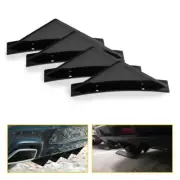 4PC Rear Bumper Diffuser Fin Spoiler Lip Wing Splitter Spoiler Shark Fin Kit USA