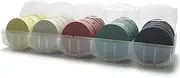 MICREEN Pack of 100 Plastic Poker Chips, 5 Colours, Children's Counting Chips, Game Chips, Blank Chips Set for Counting Markers, Casino, Poker, Mathematics, Learning Children's Games